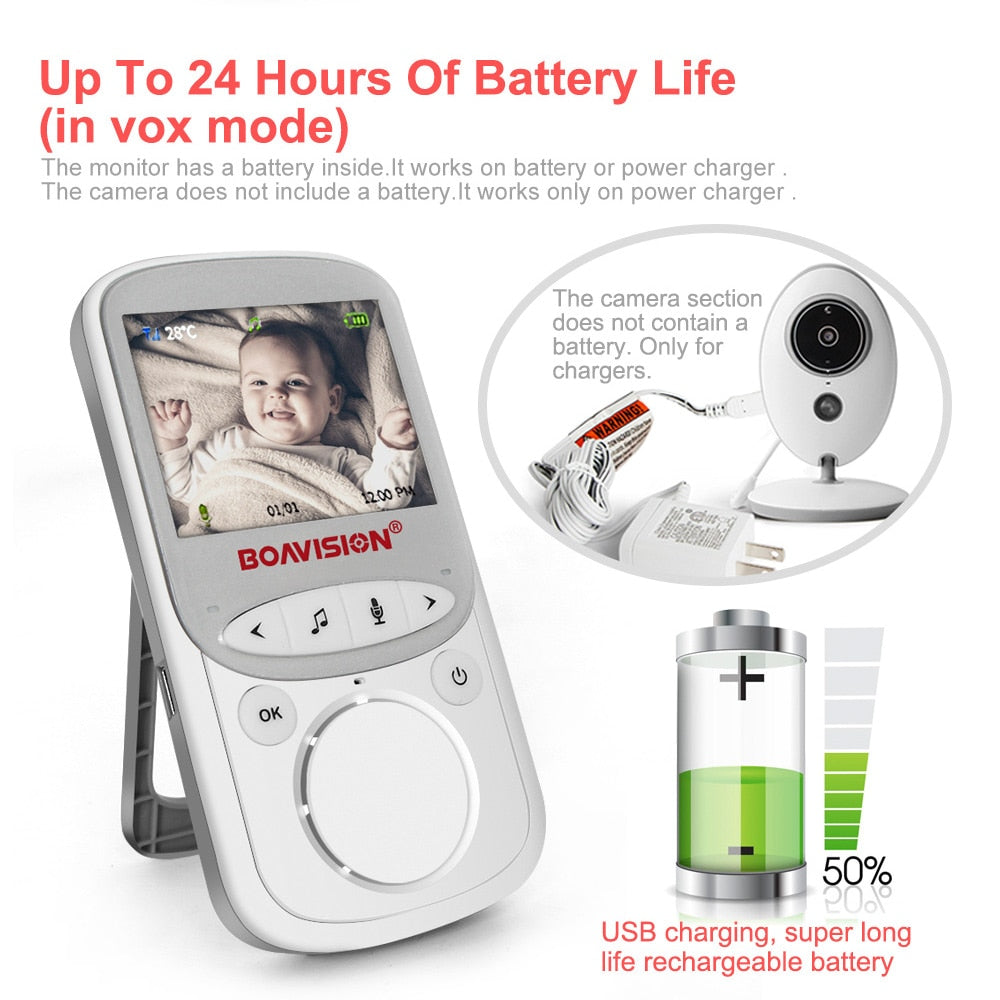 Portable 2.4 Inch LCD Wireless Baby Monitor