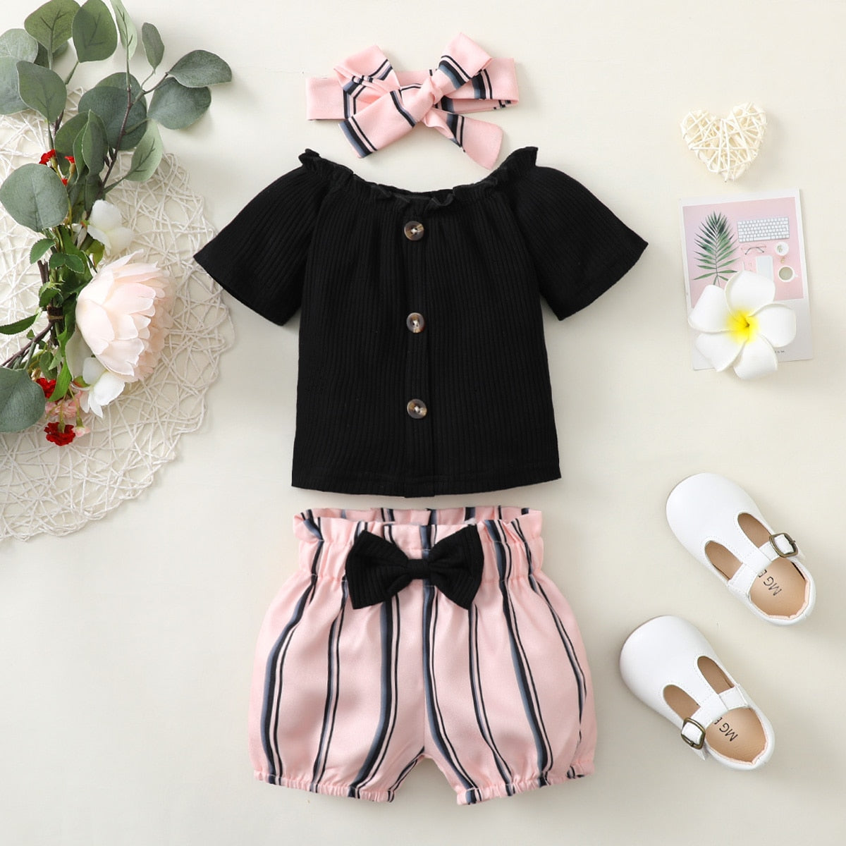 Fashion Summer Newborn Baby Girl Clothes Set