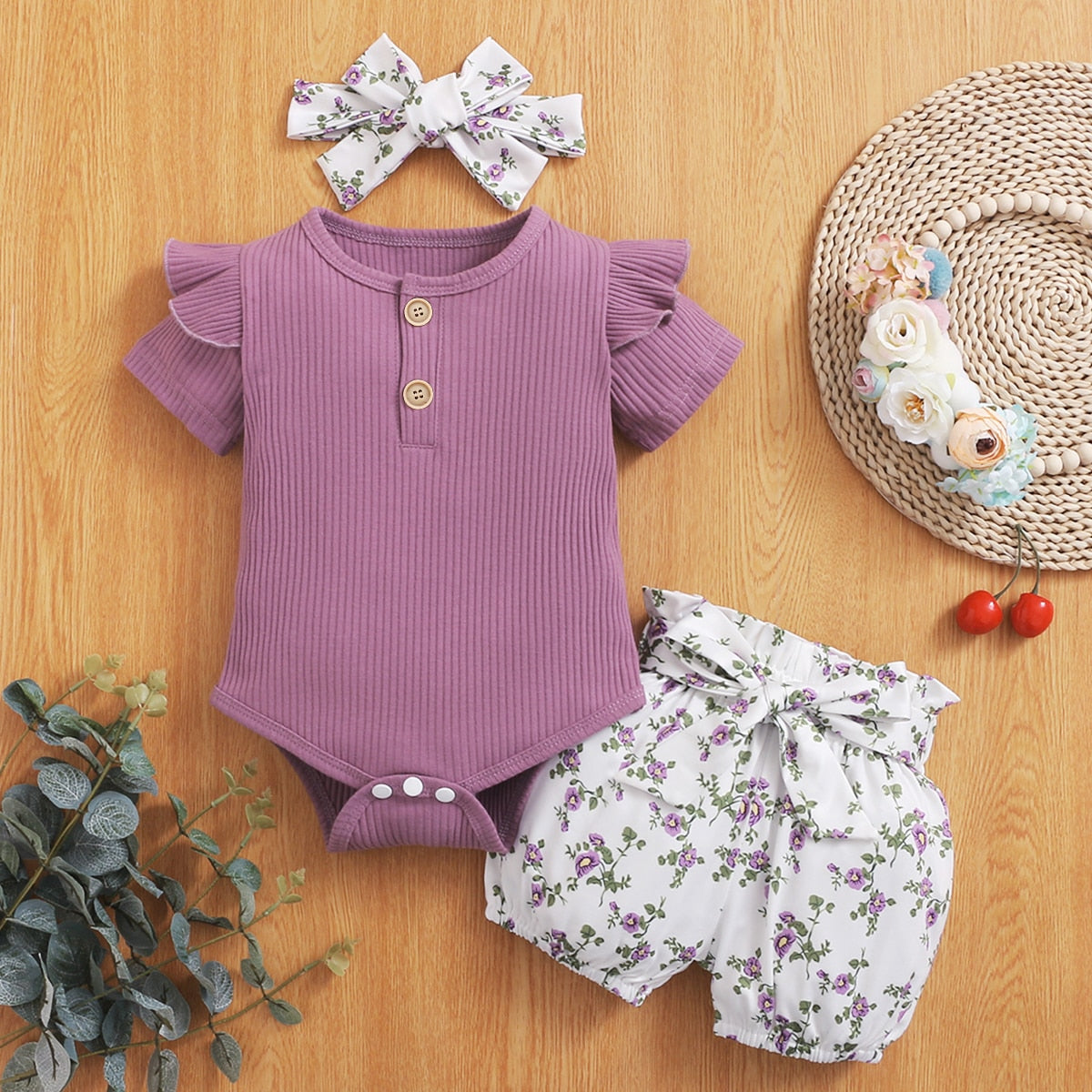 Fashion Summer Newborn Baby Girl Clothes Set