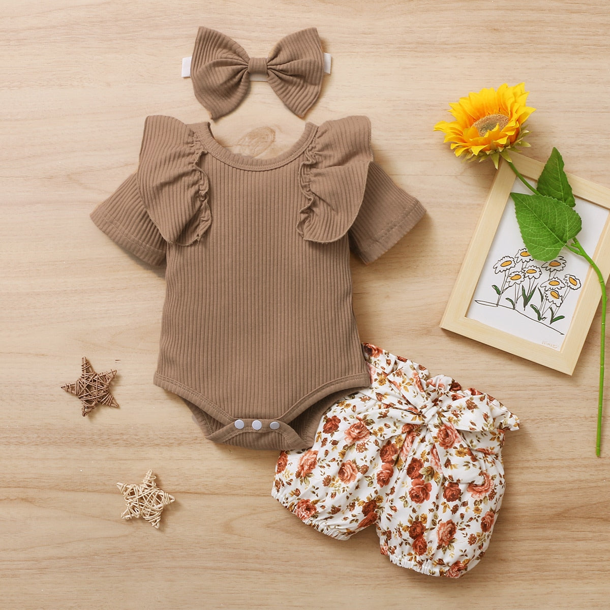 Fashion Summer Newborn Baby Girl Clothes Set