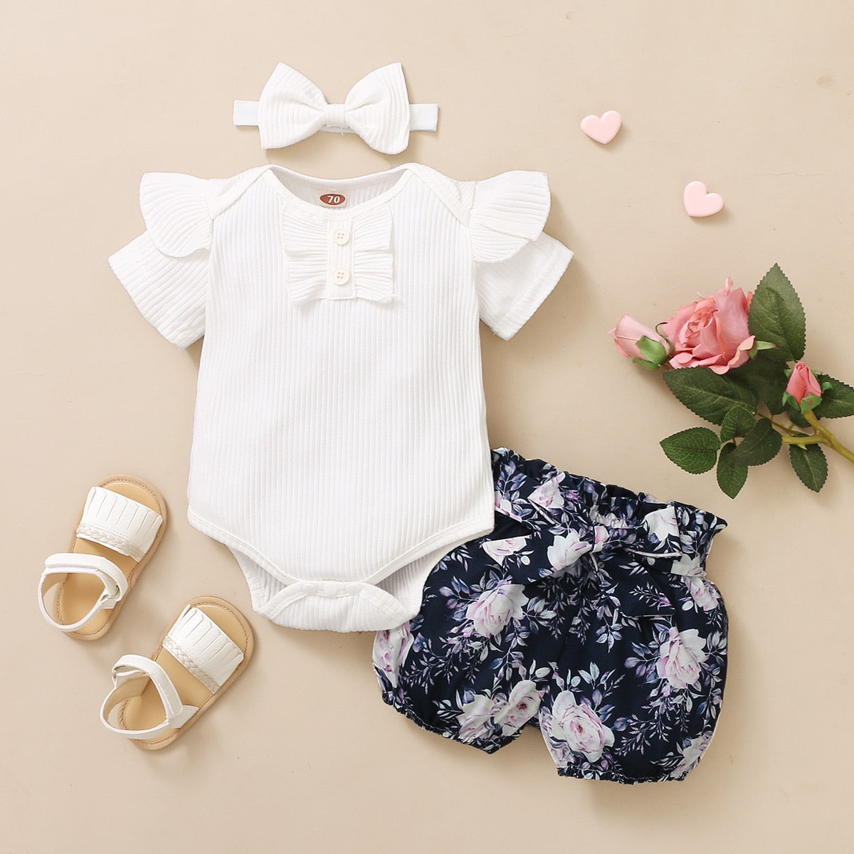 Fashion Summer Newborn Baby Girl Clothes Set