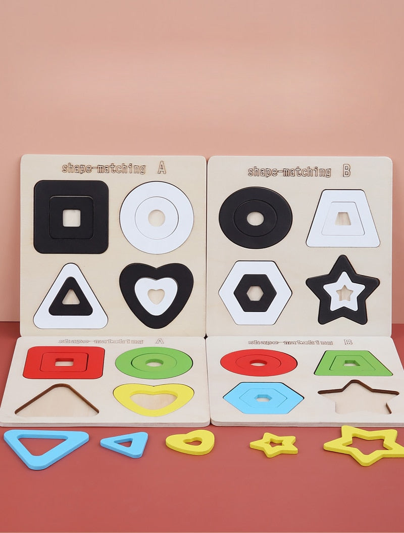 ABC Puzzle Shape Sorter Wooden Toys