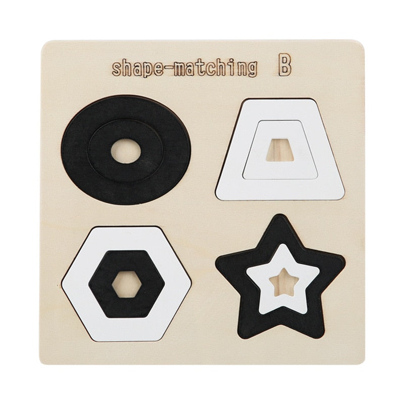 ABC Puzzle Shape Sorter Wooden Toys