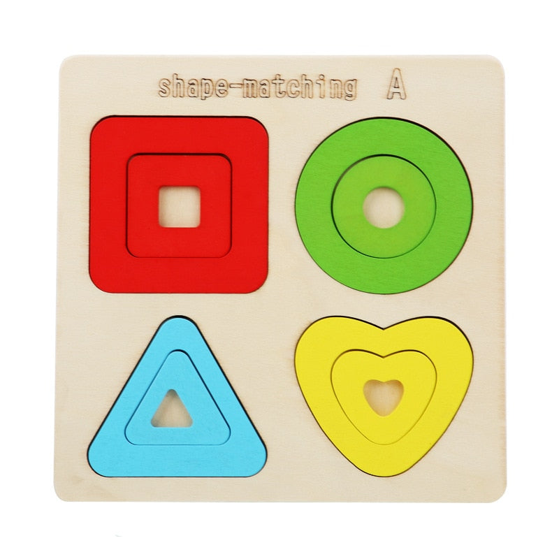 ABC Puzzle Shape Sorter Wooden Toys