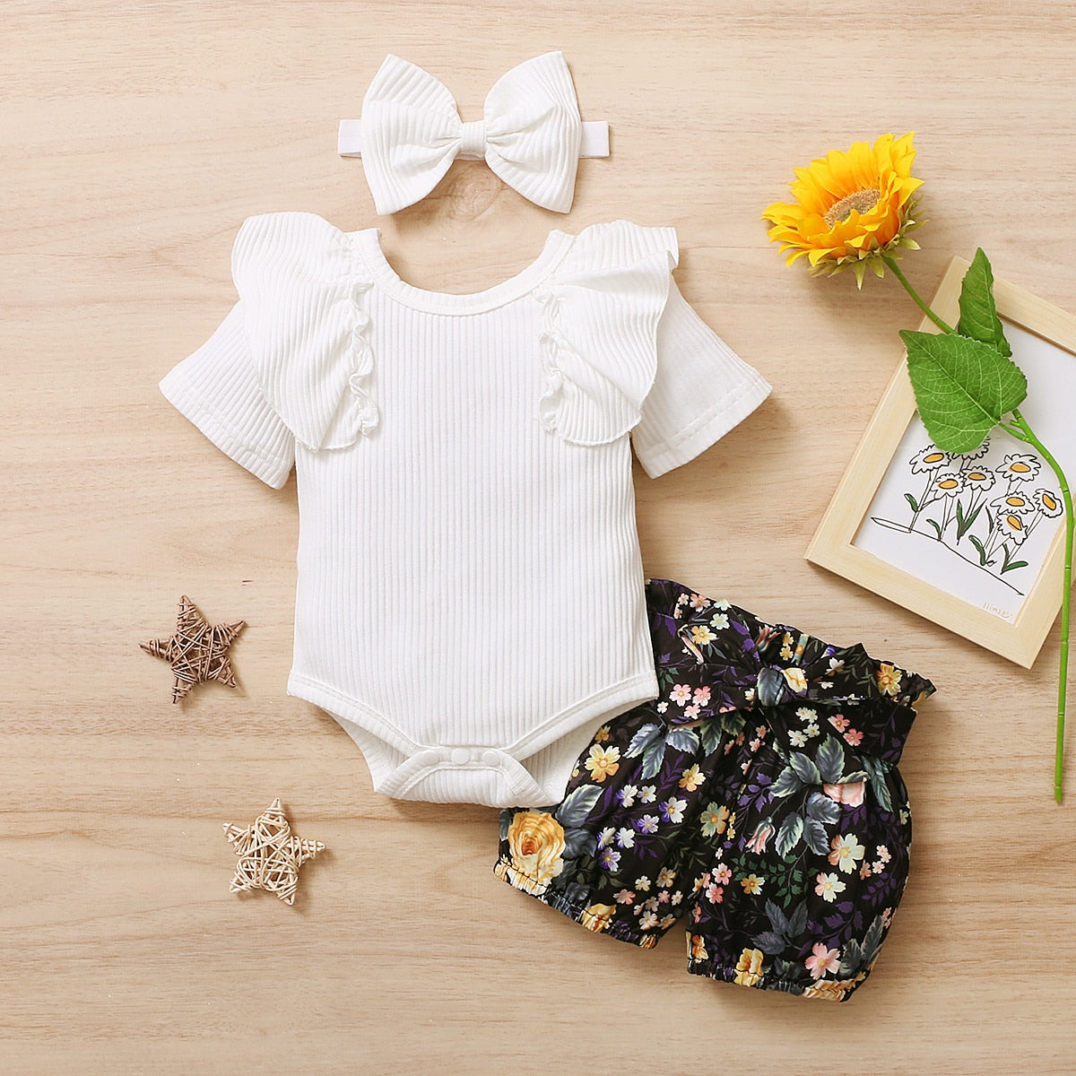 Fashion Summer Newborn Baby Girl Clothes Set