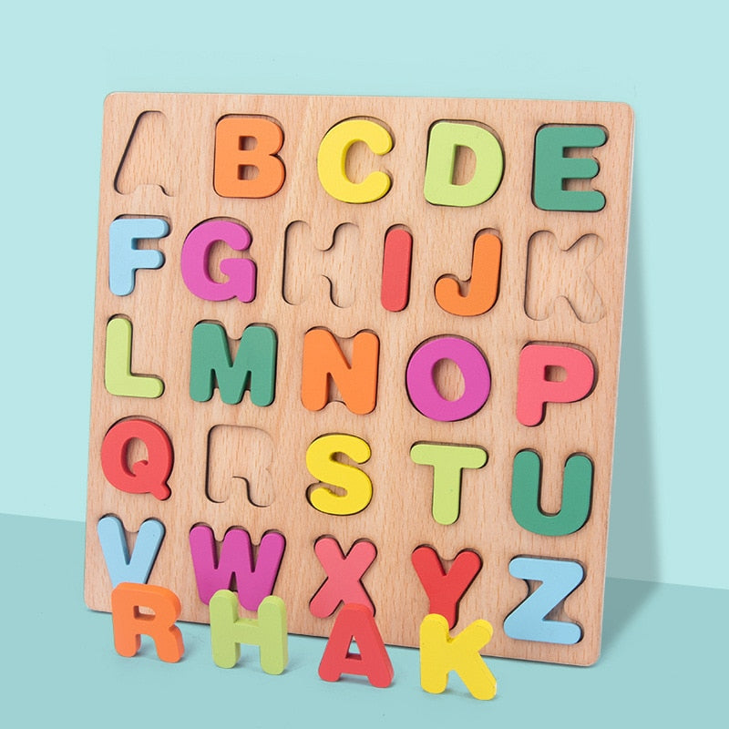 ABC Puzzle Shape Sorter Wooden Toys