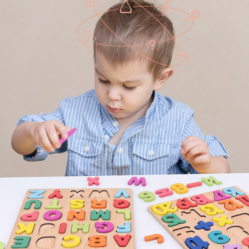 ABC Puzzle Shape Sorter Wooden Toys