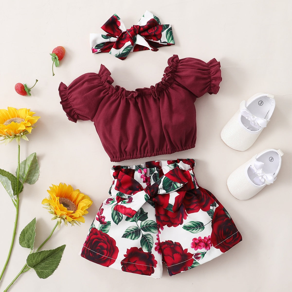 Fashion Summer Newborn Baby Girl Clothes Set