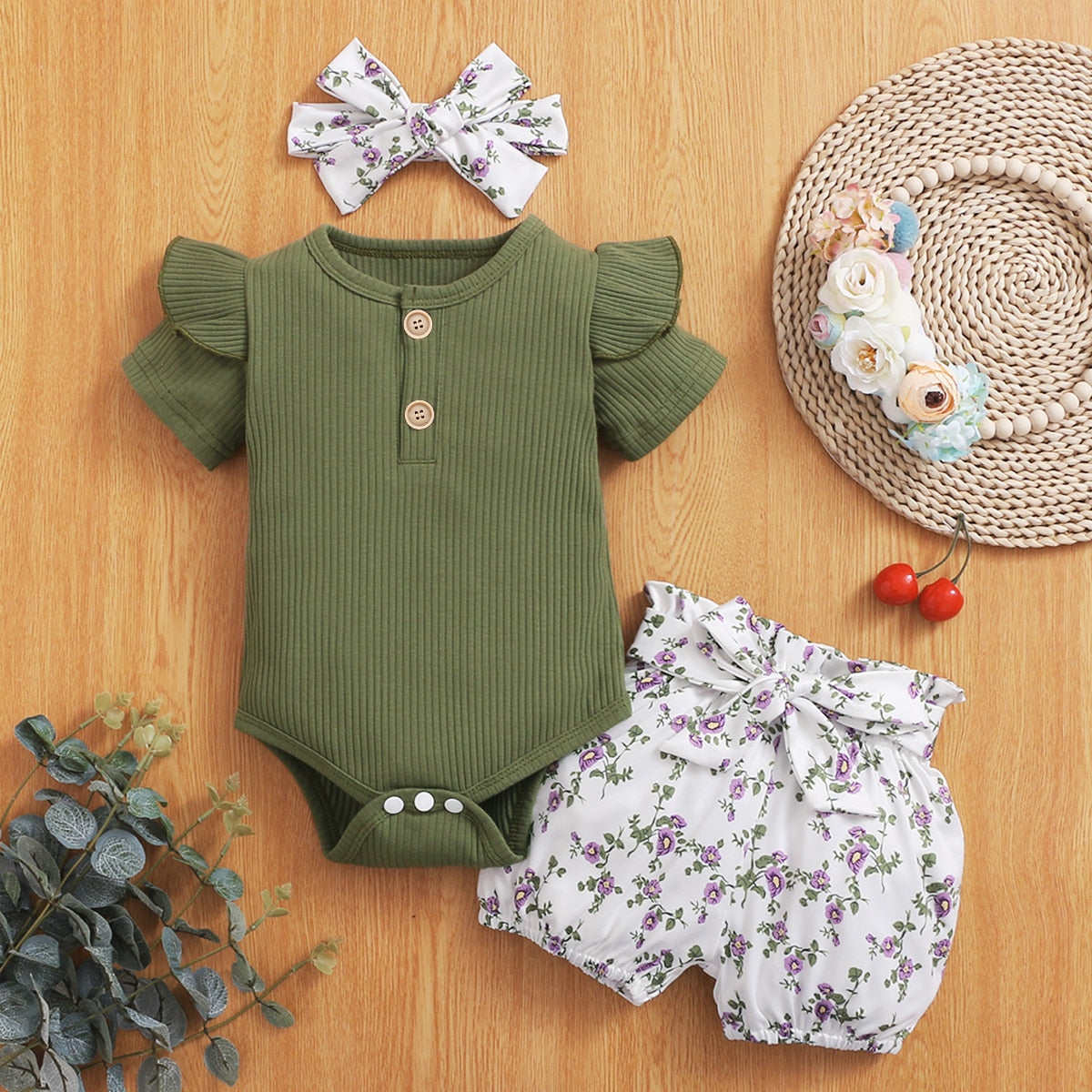 Fashion Summer Newborn Baby Girl Clothes Set