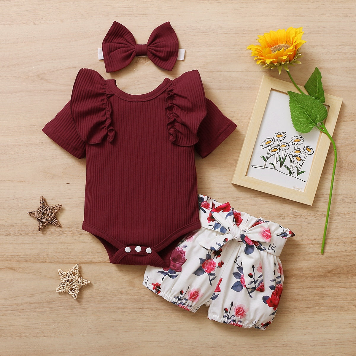 Fashion Summer Newborn Baby Girl Clothes Set