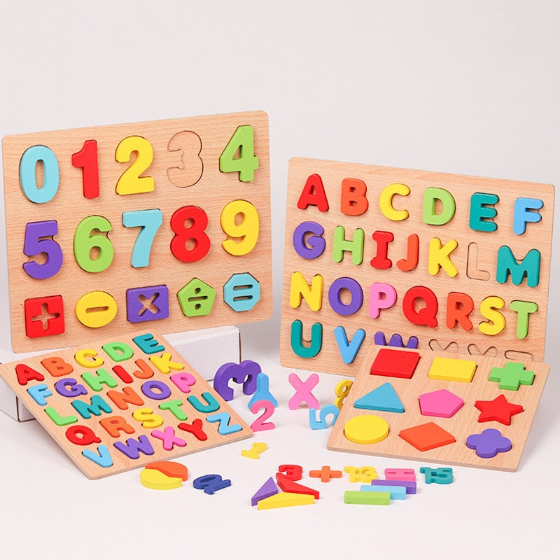 ABC Puzzle Shape Sorter Wooden Toys