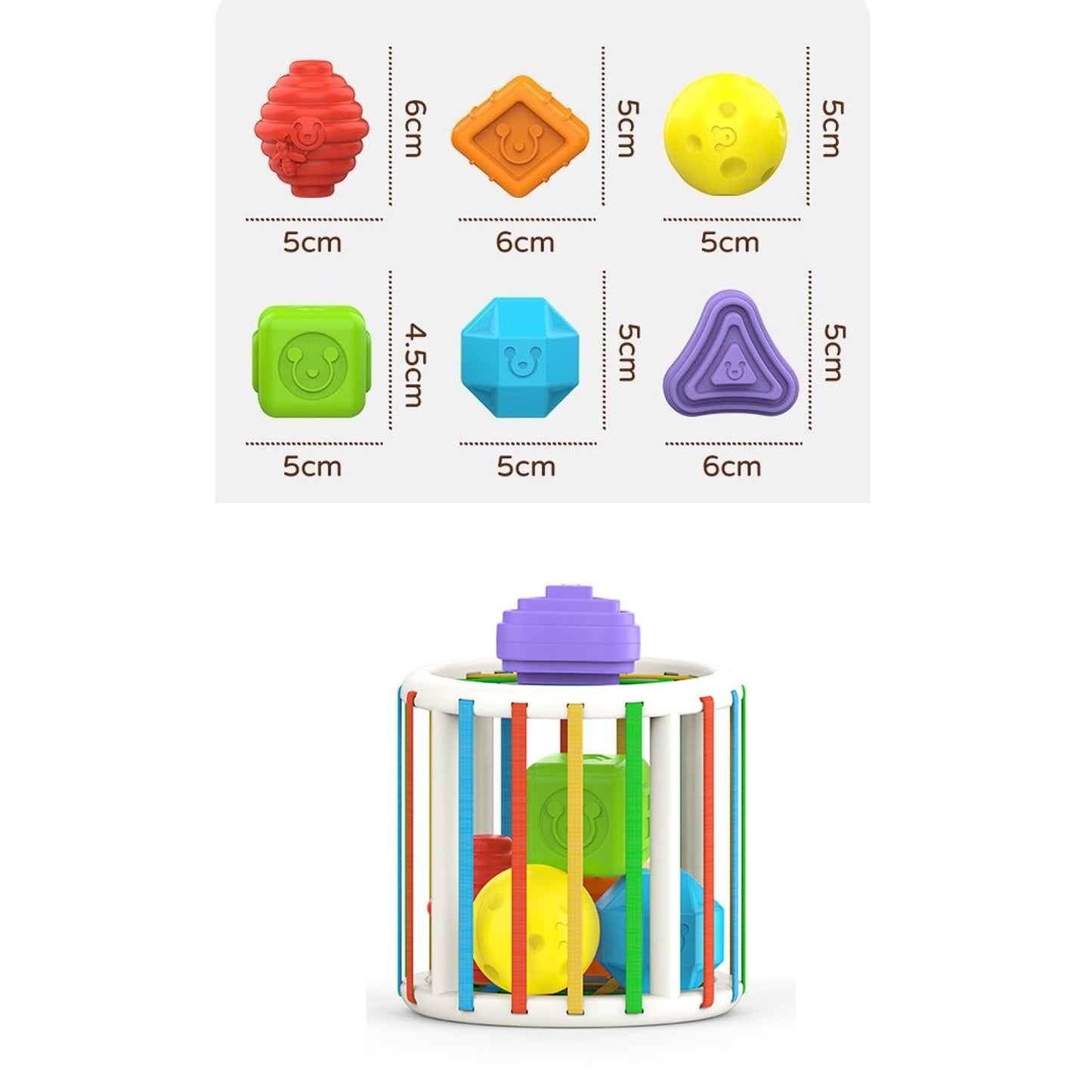 Montessori Toys Shape Sorting Blocks Learning Educational